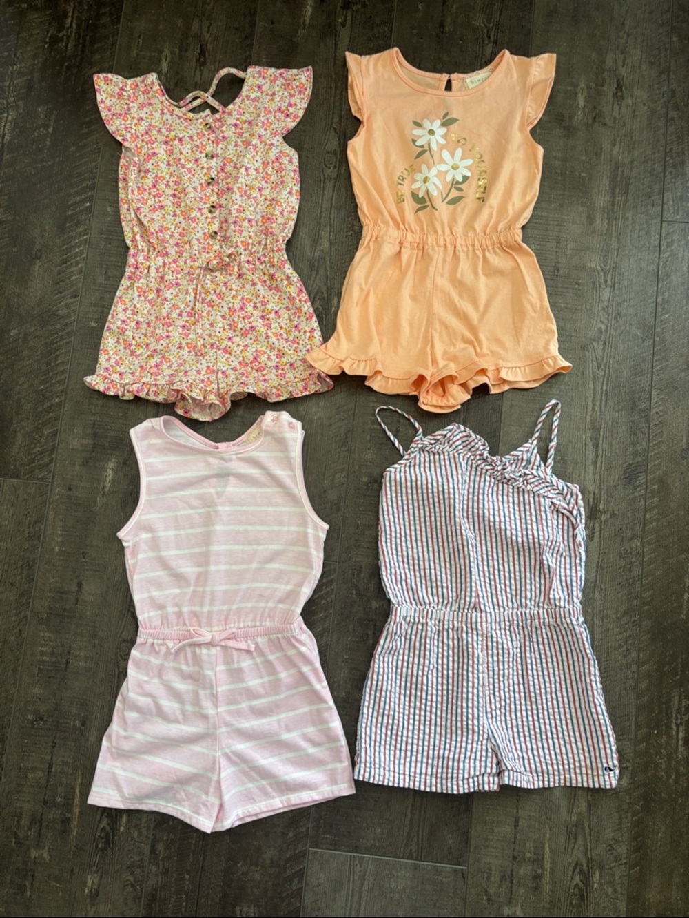 4 rompers lot bundle for summer size 7/8 btween & Vineyard Vines